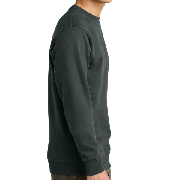 District V.I.T. Fleece Crew, Charcoal, Right Sleeve view