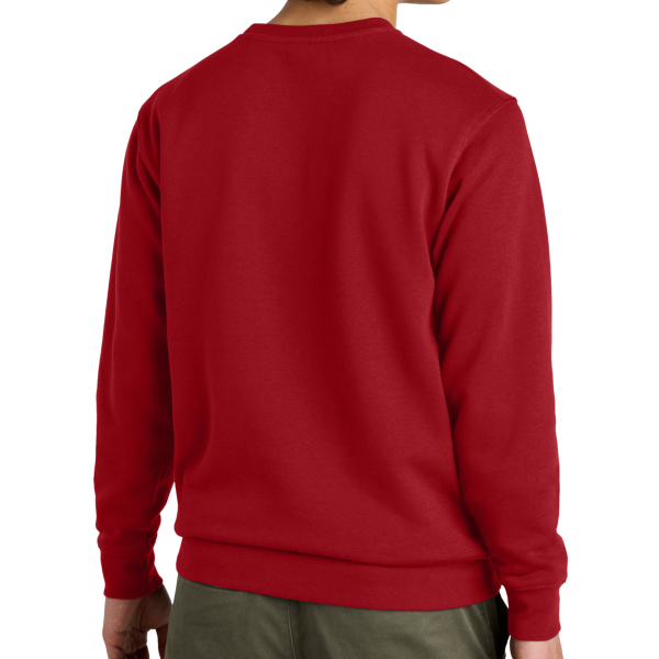 District V.I.T. Fleece Crew, Classic Red, Back view
