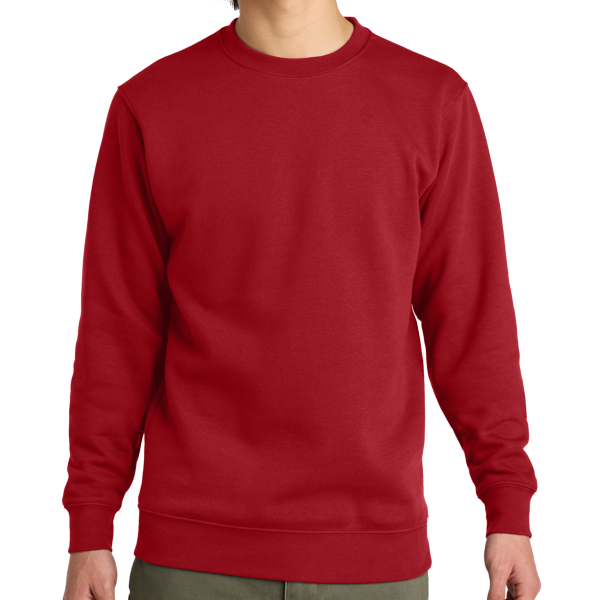 District V.I.T. Fleece Crew, Classic Red, Front view