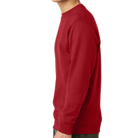 District V.I.T. Fleece Crew, Classic Red, Left Sleeve view