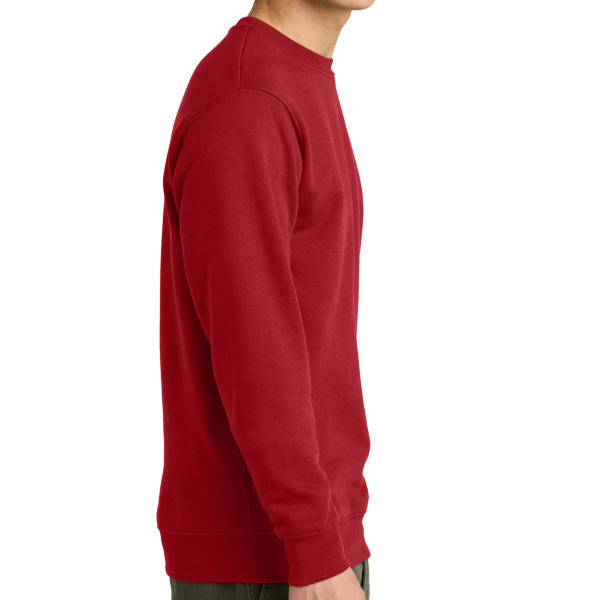 District V.I.T. Fleece Crew, Classic Red, Right Sleeve view