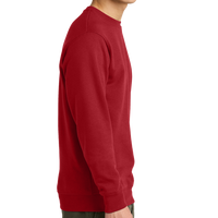 District V.I.T. Fleece Crew, Classic Red, Right Sleeve view