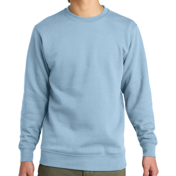 District V.I.T. Fleece Crew, Ice Blue, Front view
