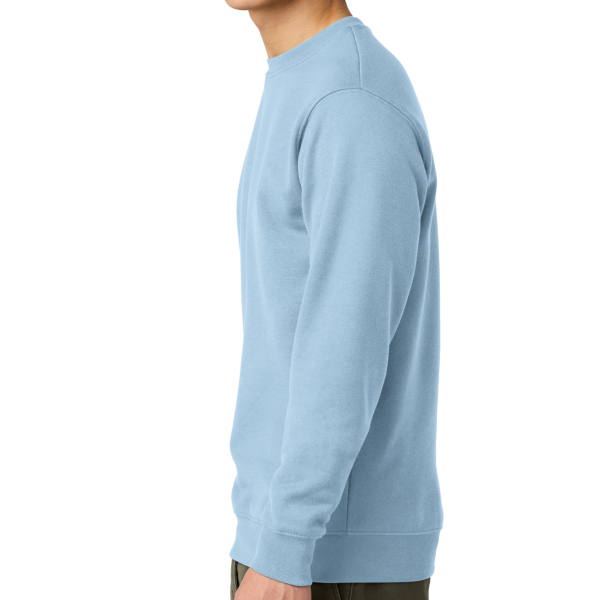 District V.I.T. Fleece Crew, Ice Blue, Left Sleeve view