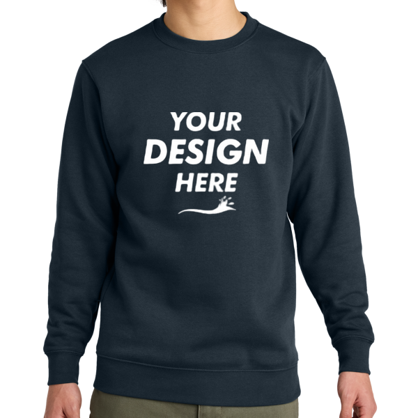 District V.I.T. Fleece Crew, New Navy, Front view, Mockup