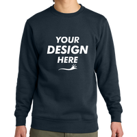 District V.I.T. Fleece Crew, New Navy, Front view, Mockup