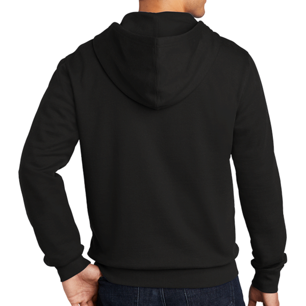 District V.I.T. Fleece Full Zip Hoodie, Black, Back view