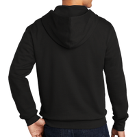 District V.I.T. Fleece Full Zip Hoodie, Black, Back view