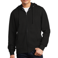 District V.I.T. Fleece Full Zip Hoodie, Black, Front view