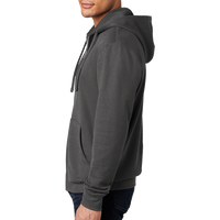 District V.I.T. Fleece Full Zip Hoodie, Charcoal, Left Sleeve view
