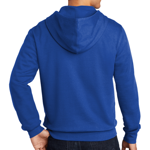 District V.I.T. Fleece Full Zip Hoodie, Deep Royal, Back view