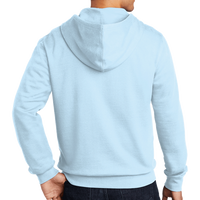 District V.I.T. Fleece Full Zip Hoodie, Ice Blue, Back view