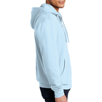 District V.I.T. Fleece Full Zip Hoodie, Ice Blue, Right Sleeve view