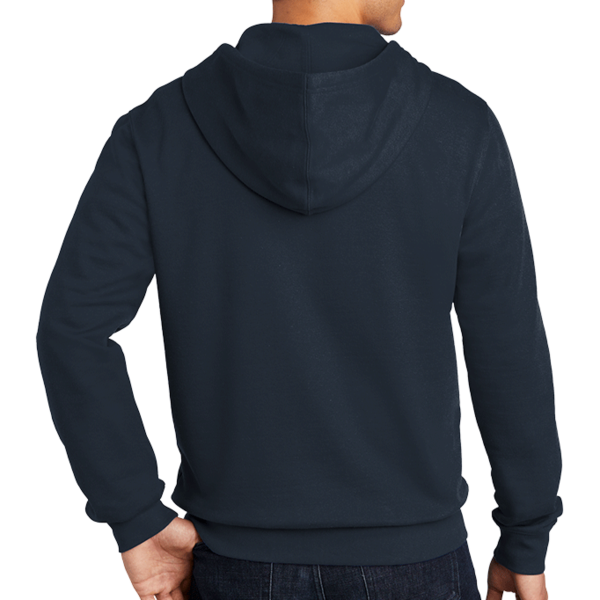District V.I.T. Fleece Full Zip Hoodie, New Navy, Back view