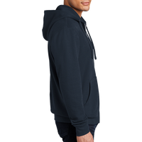 District V.I.T. Fleece Full Zip Hoodie, New Navy, Right Sleeve view