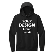 District V.I.T. Fleece Hoodie, Black, Front view, Mockup