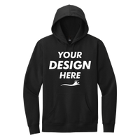 District V.I.T. Fleece Hoodie, Black, Front view, Mockup