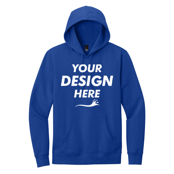 District V.I.T. Fleece Hoodie, Deep Royal, Front view, Mockup