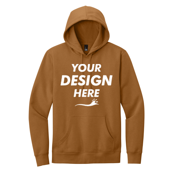 District V.I.T. Fleece Hoodie, Duck Brown, Front view, Mockup