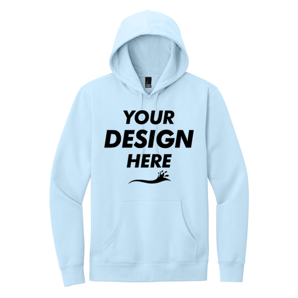 District V.I.T. Fleece Hoodie, Ice Blue, Front view, Mockup