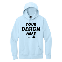 District V.I.T. Fleece Hoodie, Ice Blue, Front view, Mockup
