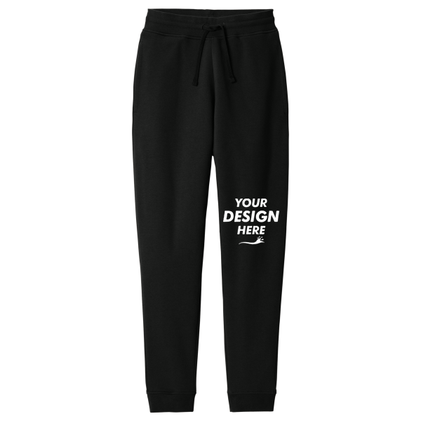 District V.I.T. Fleece Jogger, Black, Front view, Mockup