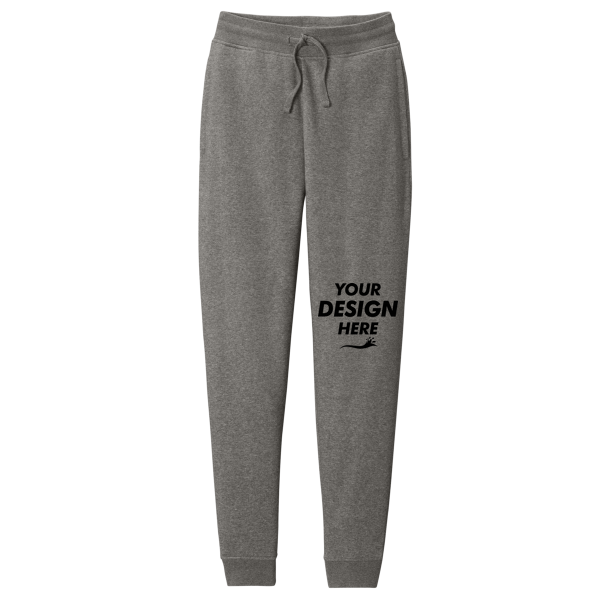 District V.I.T. Fleece Jogger, Grey Frost, Front view, Mockup