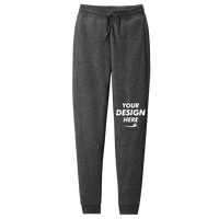 District V.I.T. Fleece Jogger, Heathered Charcoal, Front view, Mockup