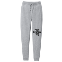 District V.I.T. Fleece Jogger, Light Heather Grey, Front view, Mockup