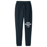 District V.I.T. Fleece Jogger, New Navy, Front view, Mockup