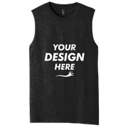 District V.I.T. Muscle Tank, Black, Front view, Mockup