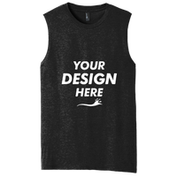 District V.I.T. Muscle Tank, Black, Front view, Mockup