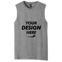 District V.I.T. Muscle Tank, Grey Frost, Front view, Mockup