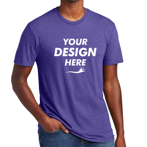 District Very Important Tee ®, Heathered Purple, Front view, Mockup