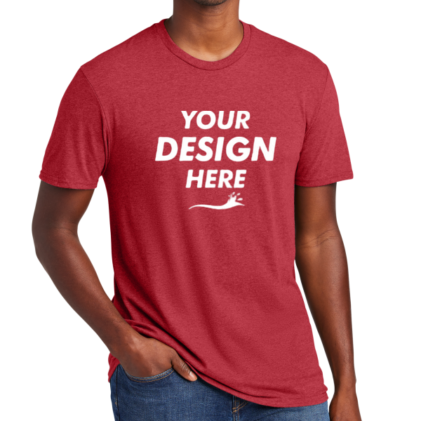 District Very Important Tee ®, Heathered Red, Front view, Mockup