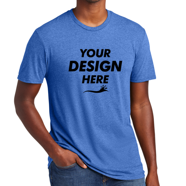 District Very Important Tee ®, Heathered Royal, Front view, Mockup