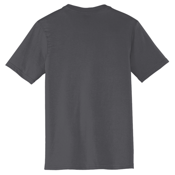 District Very Important Tee ® V Neck, Heathered Charcoal, Back view