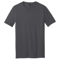 District Very Important Tee ® V Neck, Heathered Charcoal, Front view