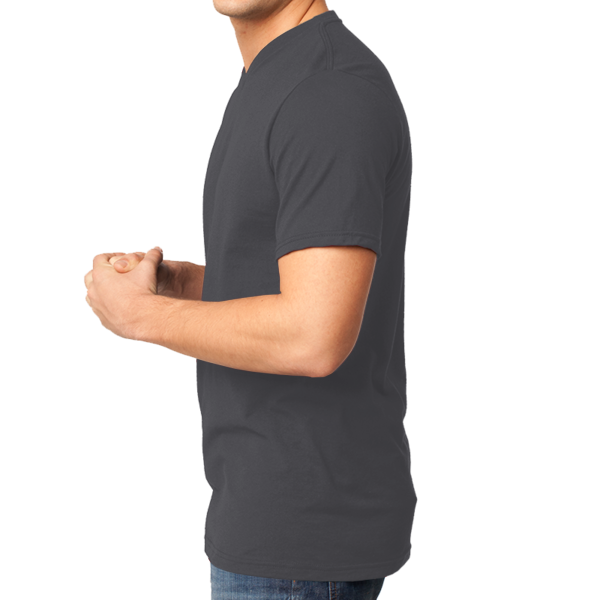 District Very Important Tee ® V Neck, Heathered Charcoal, Left Side view