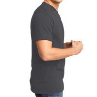 District Very Important Tee ® V Neck, Heathered Charcoal, Right Side view