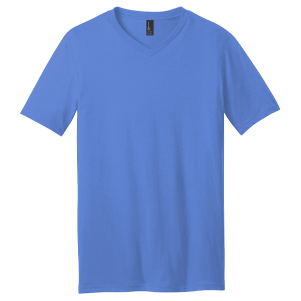 District Very Important Tee ® V Neck, Heathered Royal, Front view