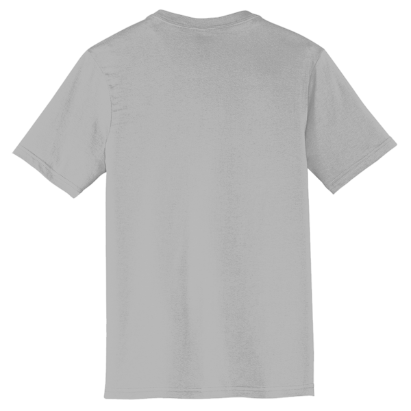 District Very Important Tee ® V Neck, Light Heather Grey, Back view