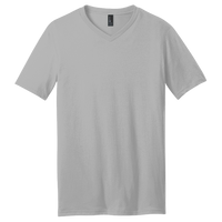 District Very Important Tee ® V Neck, Light Heather Grey, Front view