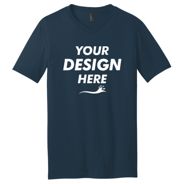District Very Important Tee ® V Neck, New Navy, Front view, Mockup