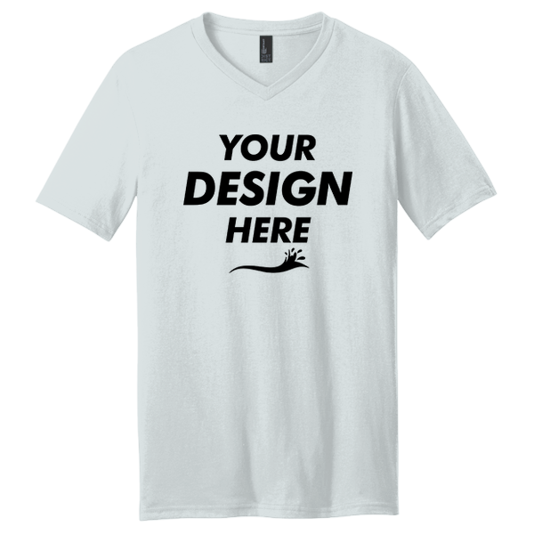 District Very Important Tee ® V Neck, White, Front view, Mockup