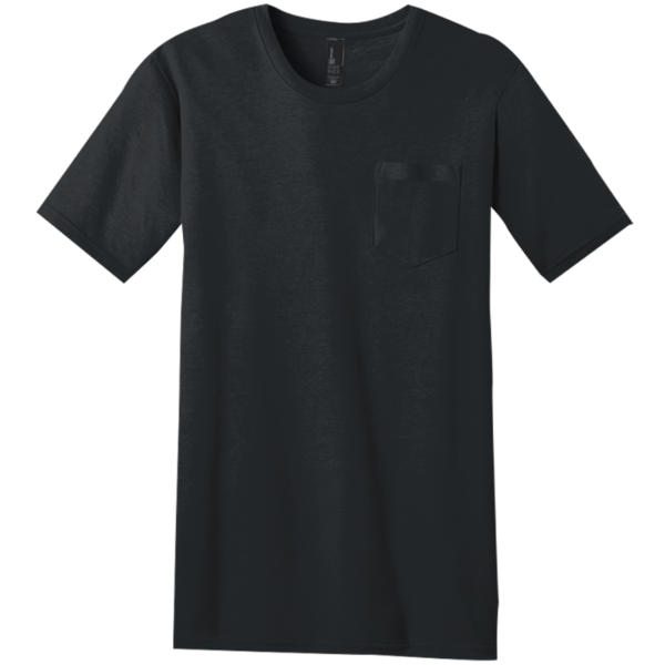 District Very Important Tee ® with Pocket, Black, Front view