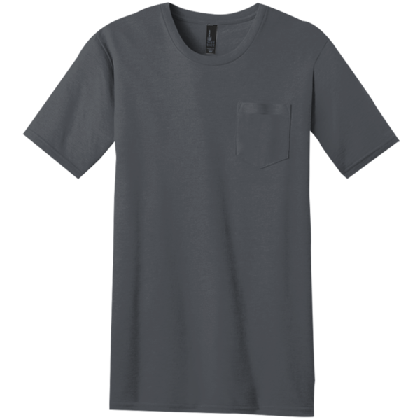 District Very Important Tee ® with Pocket, Charcoal, Front view