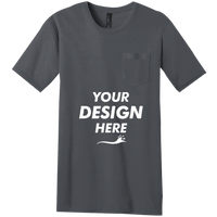 District Very Important Tee ® with Pocket, Charcoal, Front view, Mockup