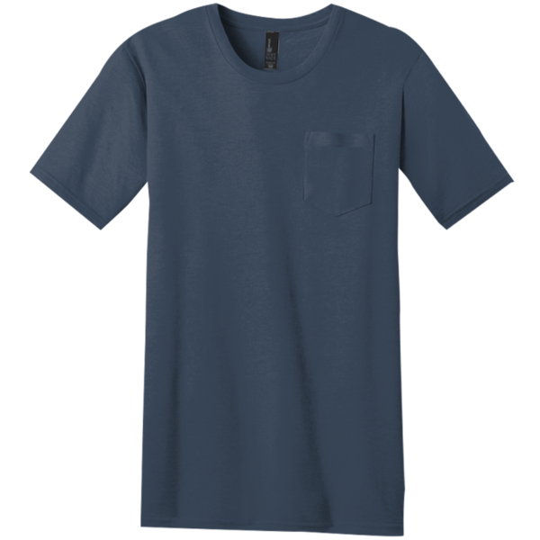 District Very Important Tee ® with Pocket, Heathered Navy, Front view