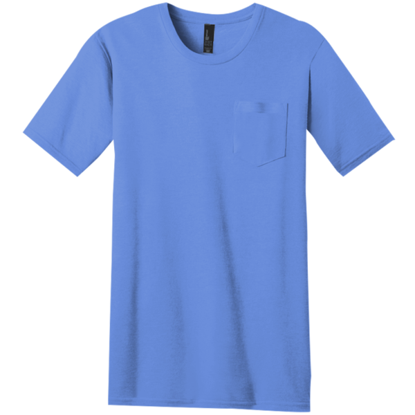 District Very Important Tee ® with Pocket, Heathered Royal, Front view